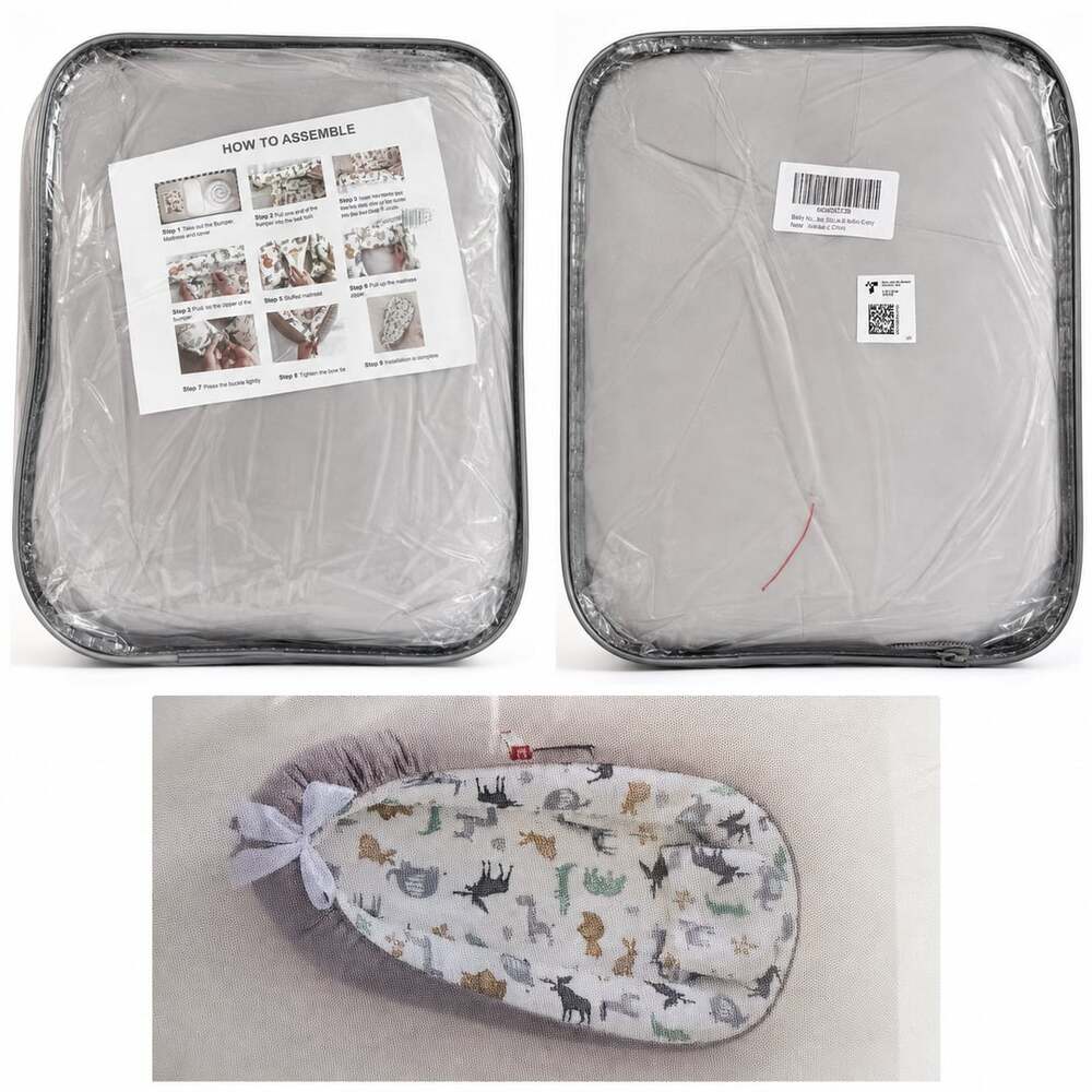 Baby Nest Bed Portable Infant Lounger with Animal Print